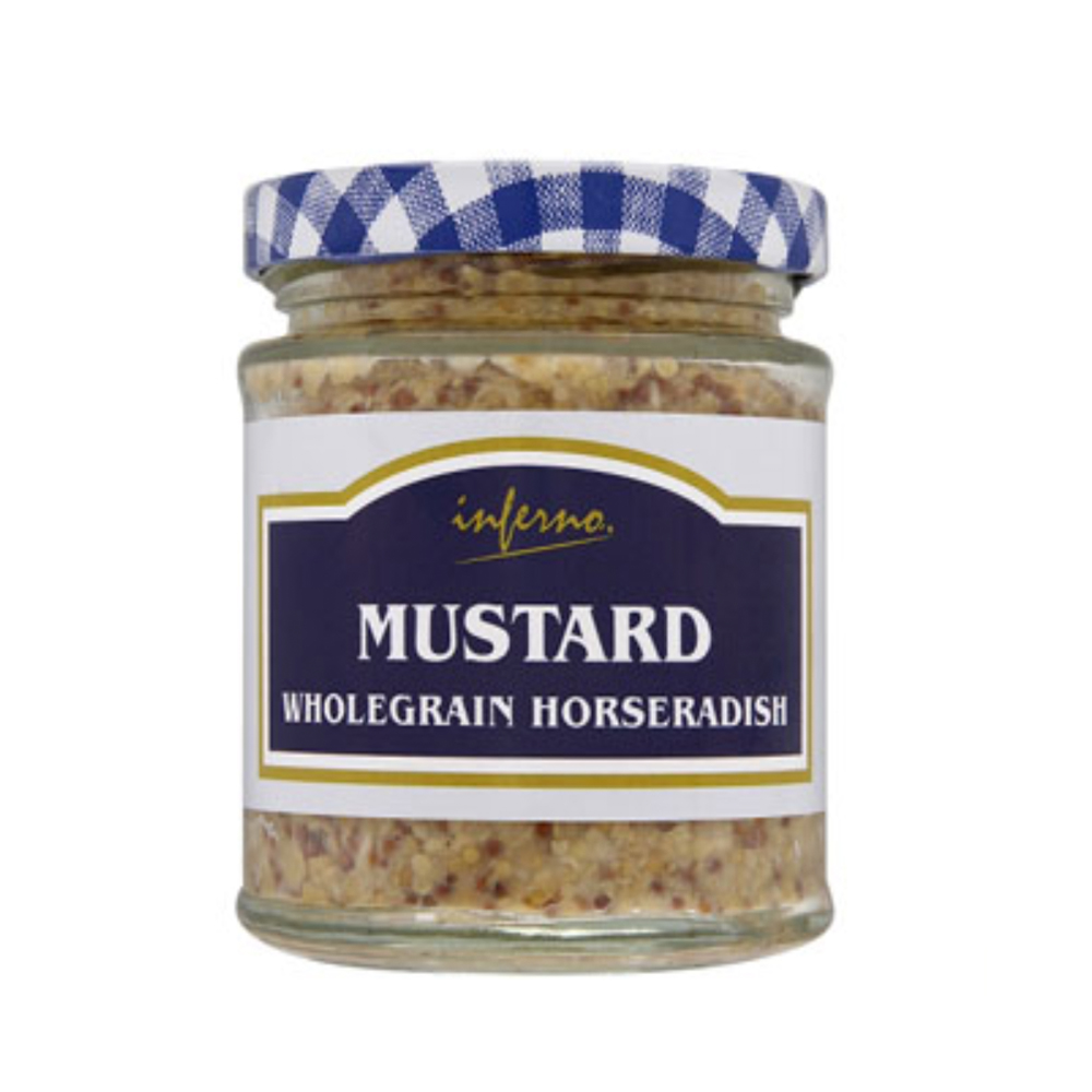 Inferno Foods Mustard Wholegrain Horseradish Inferno Foods Mustard Wholegrain Horseradish